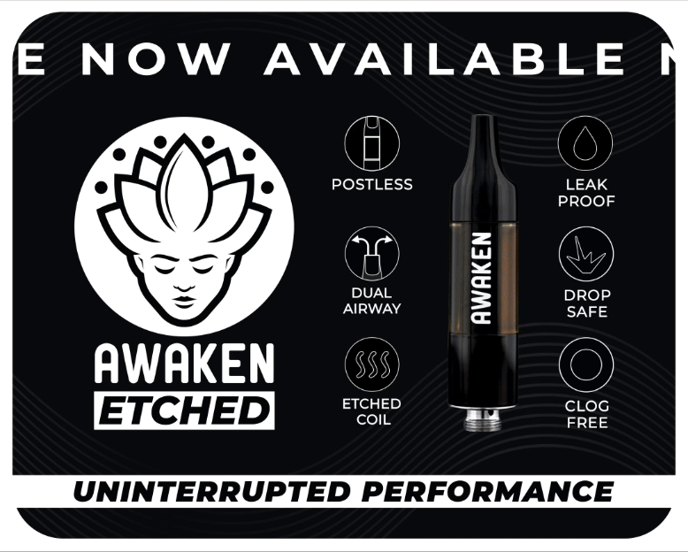 Awaken® Vape Etched Cartridges 1ml - Baked Churros (Hybrid)