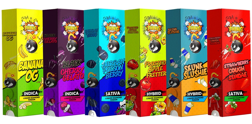 Bhang Bars Liquid Diamond Fusion THC Vapes 2g - Grape Ape (Indica)