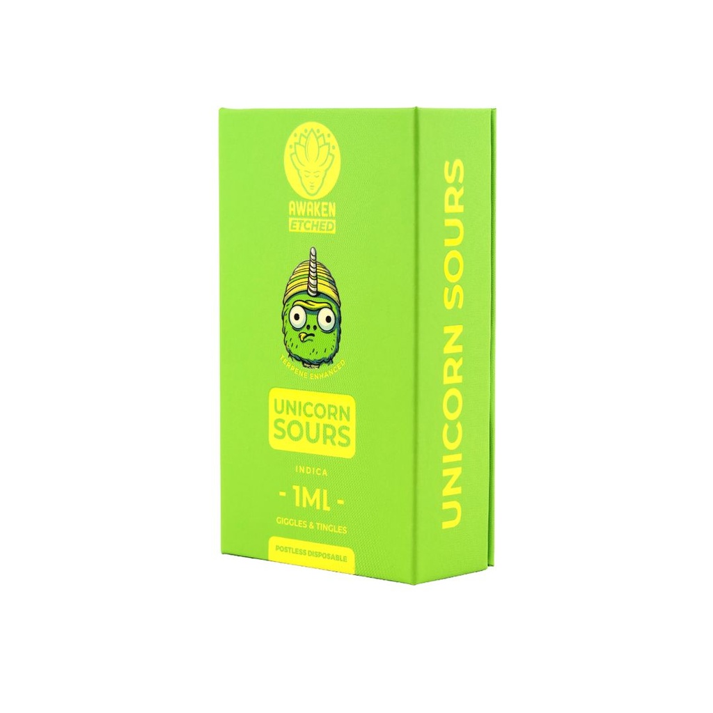 Awaken® Etched Disposable Vape 1ml - Unicorn Sours (Indica)