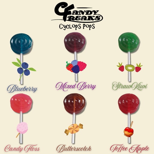 Kushader Canna Pops ~ Candy Freaks Cyclops Pops - Candy Floss