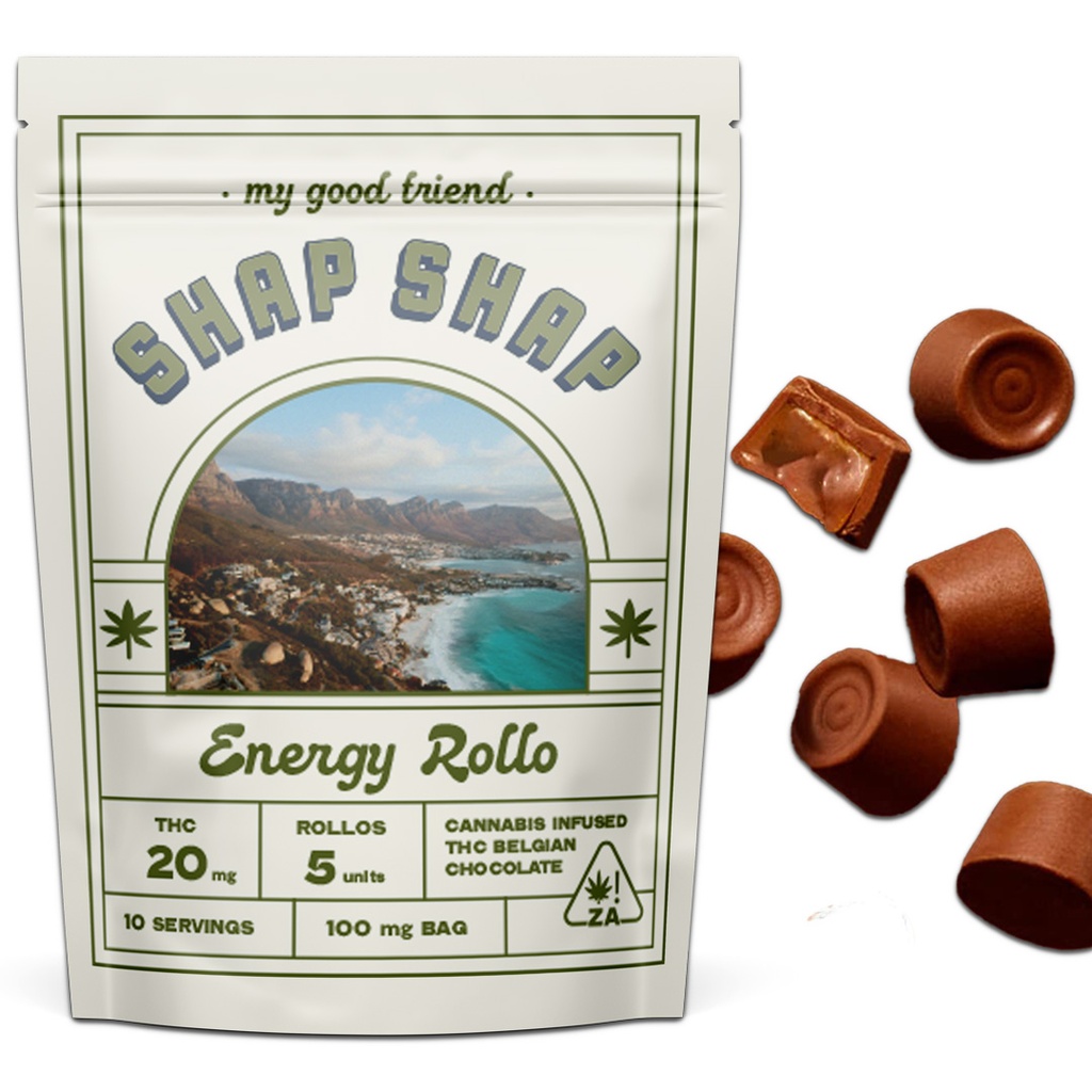 Belgian Chocolate Energy Rollo's 100mg (5x20mg)