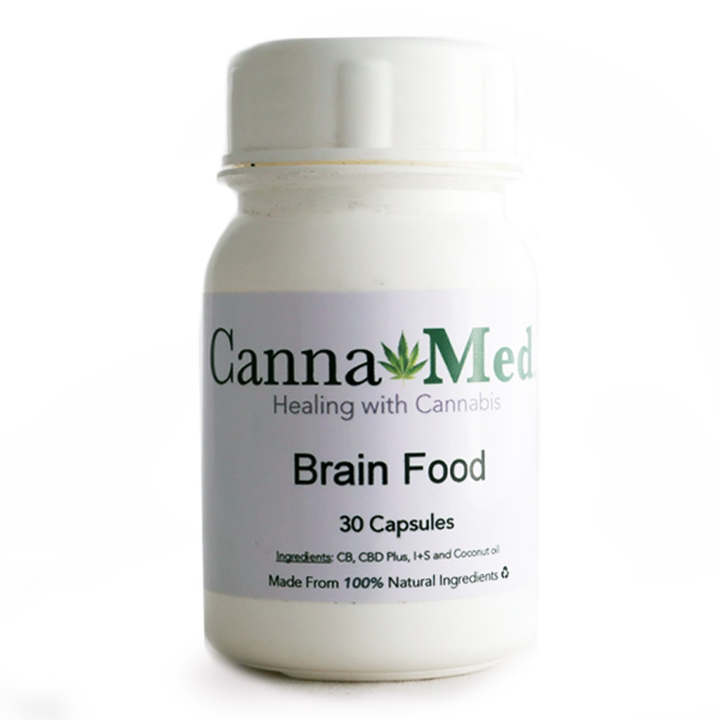 CBD Plus Brain Food Capsules (Indica/Sativa blend) 30's (1/2ml)