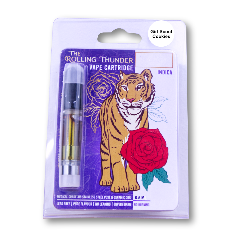 Rolling Thunder Vape Cartridge Full Spectrum - Premium - Girl Scout Cookies (Indica) (0.5 ml)
