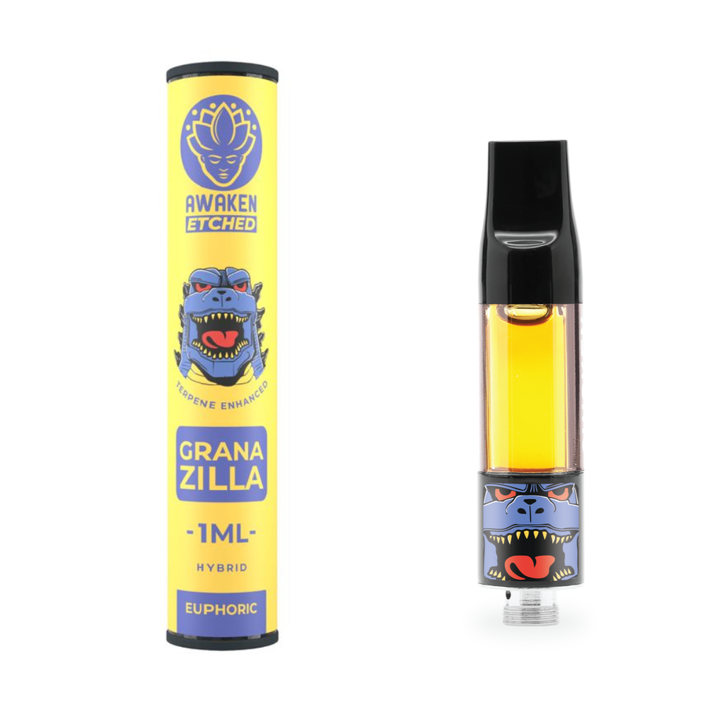 Awaken® Vape Etched Cartridges 1ml - Granazilla (Hybrid)