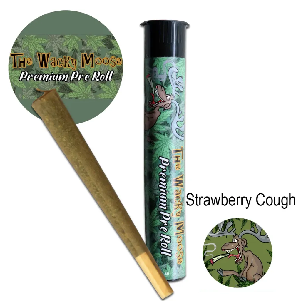 Wacky Moose Premium Pre-Rolls - Kingsize - Indoor - Strawberry Cough (Sativa)