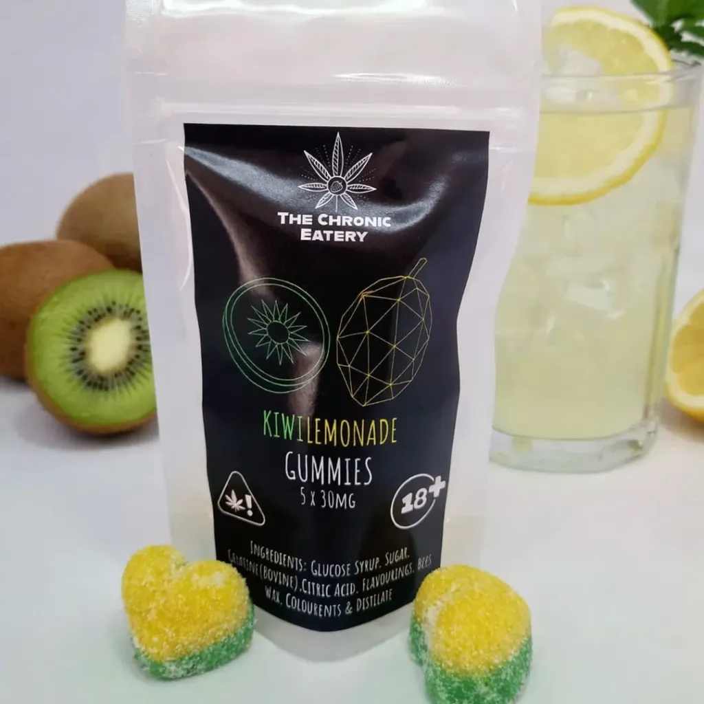 Dual-Flavoured Heart-Shaped Gummies - Kiwi/Lemonade 150mg (5x30mg)