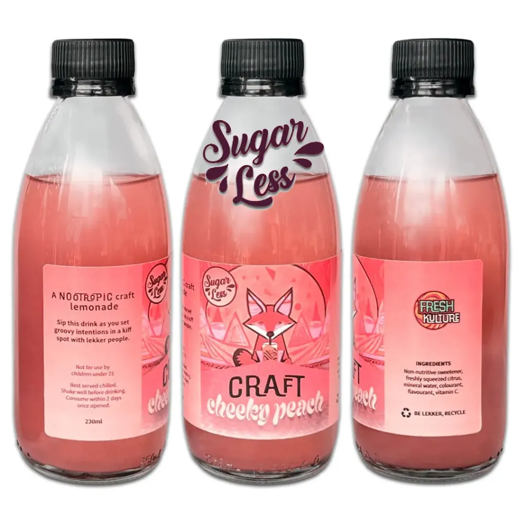 Trippy Nootropic Sugar Free Craft Beverage 230ml -  Cheeky Peach 2000mg