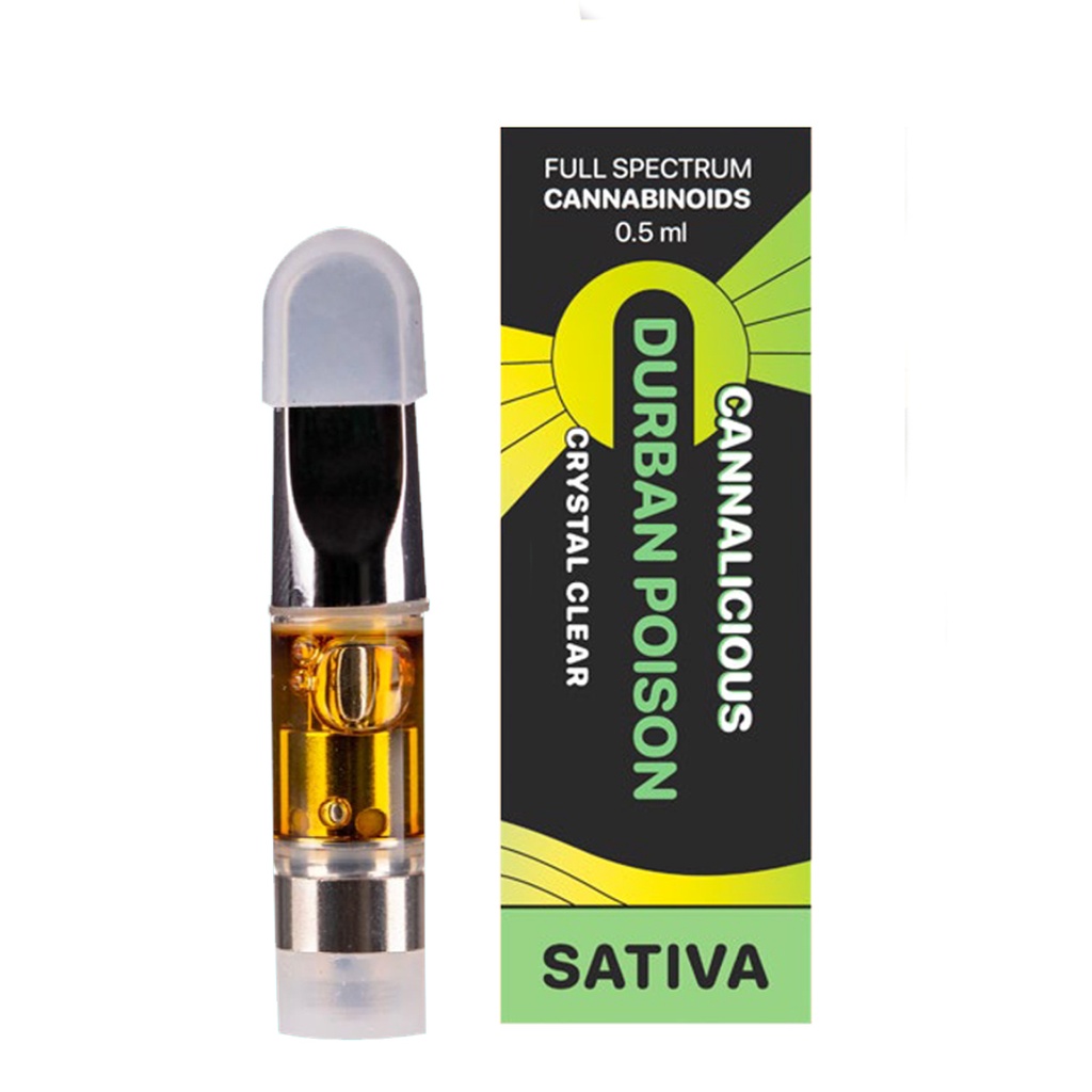 Cannalicious Vape Cartridge 0.5ml (Sativa) (Durban Poison)
