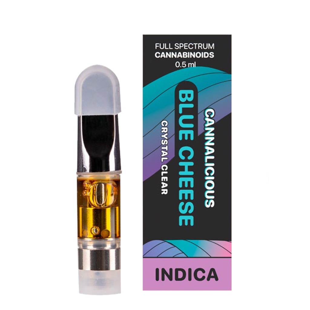 Cannalicious Vape Cartridge 0.5ml (Indica) (Blue Cheese)