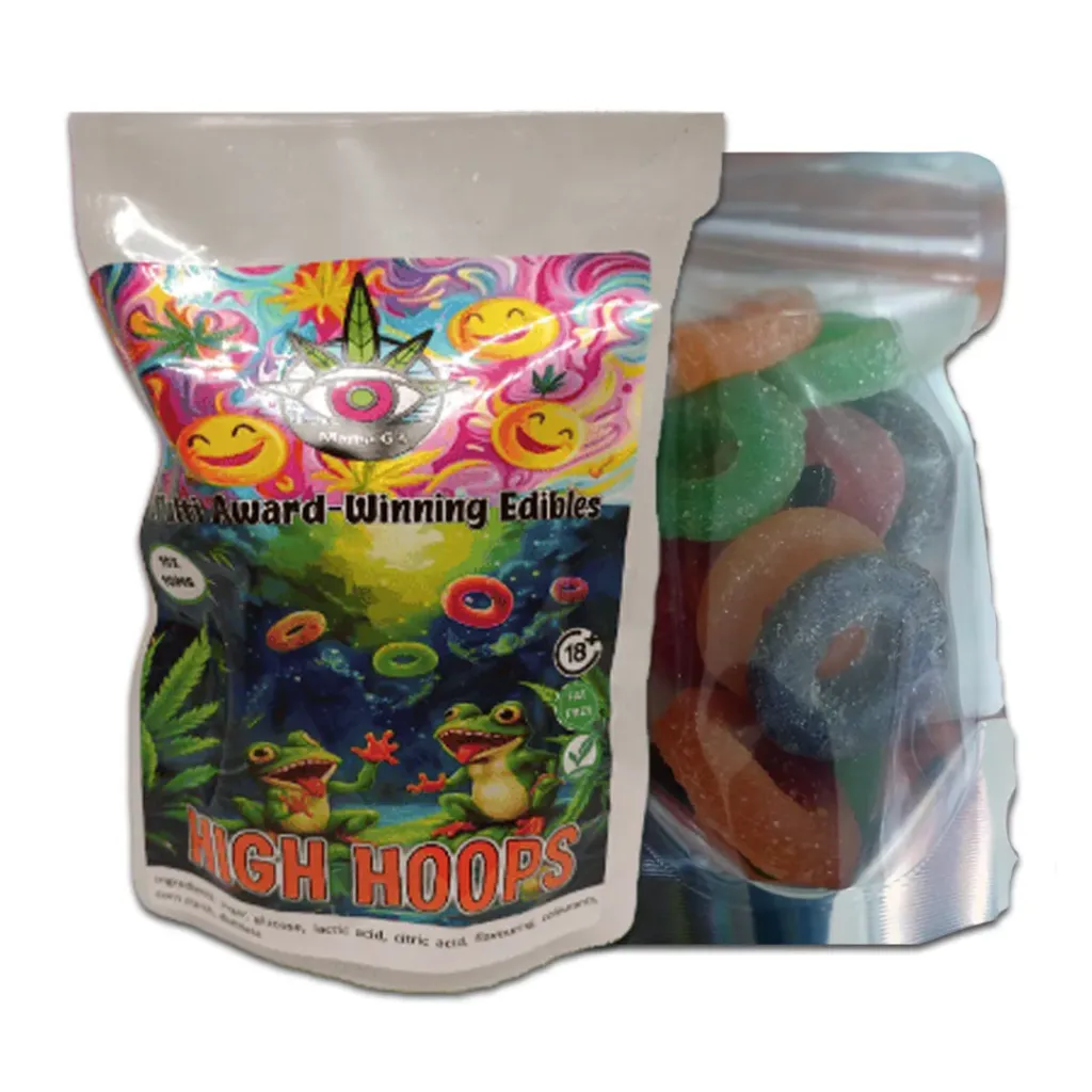 Vegan Gummies - Sour High Hoops 100mg (10x10mg)