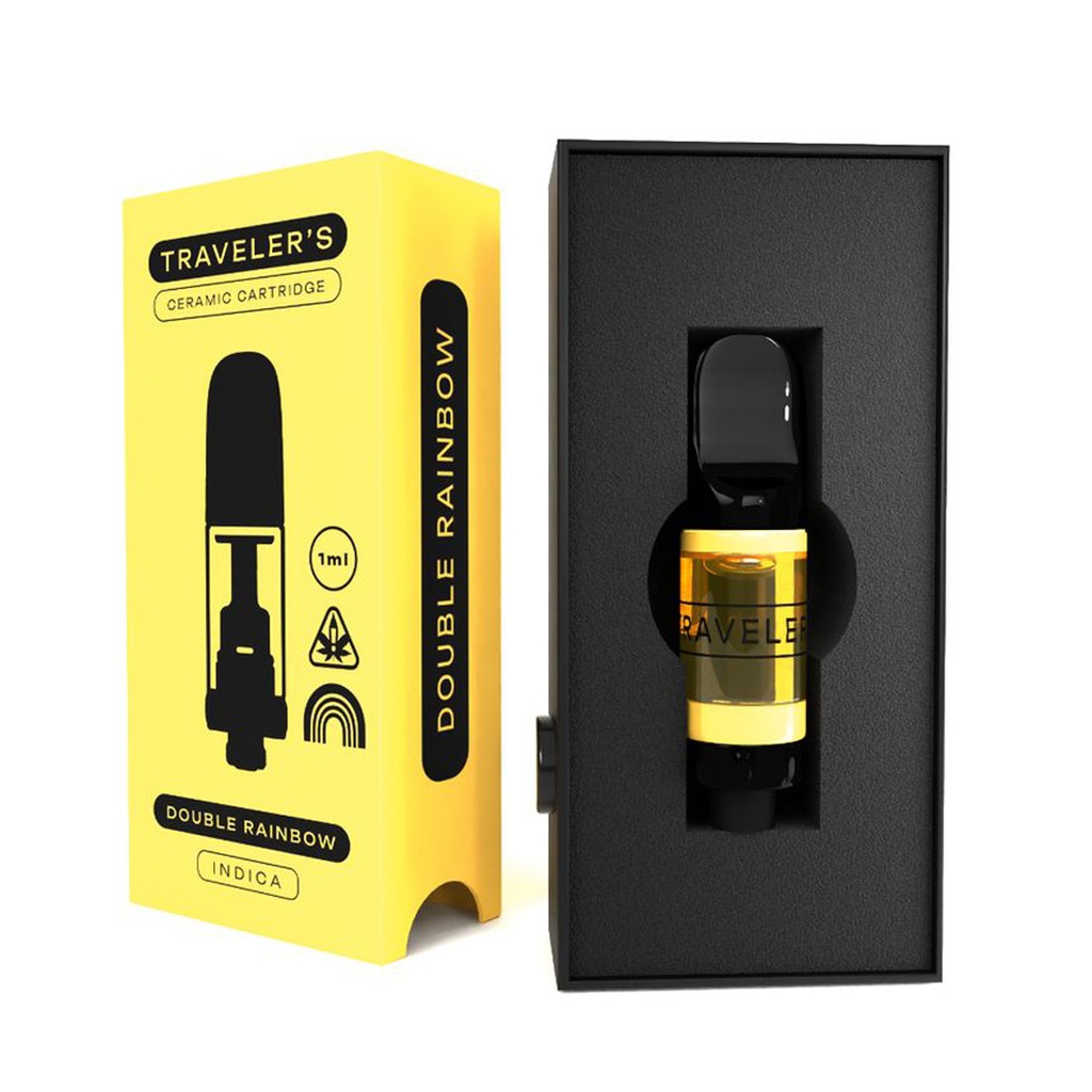 Traveler’s® Ceramic Vape Cartridges 1ml - Double Rainbow (Indica)