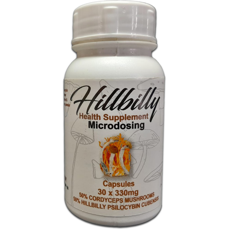 Hillbilly Microstack Psilocybin Microdosing Capsules (Hillbillys + Cordyceps) 330mg