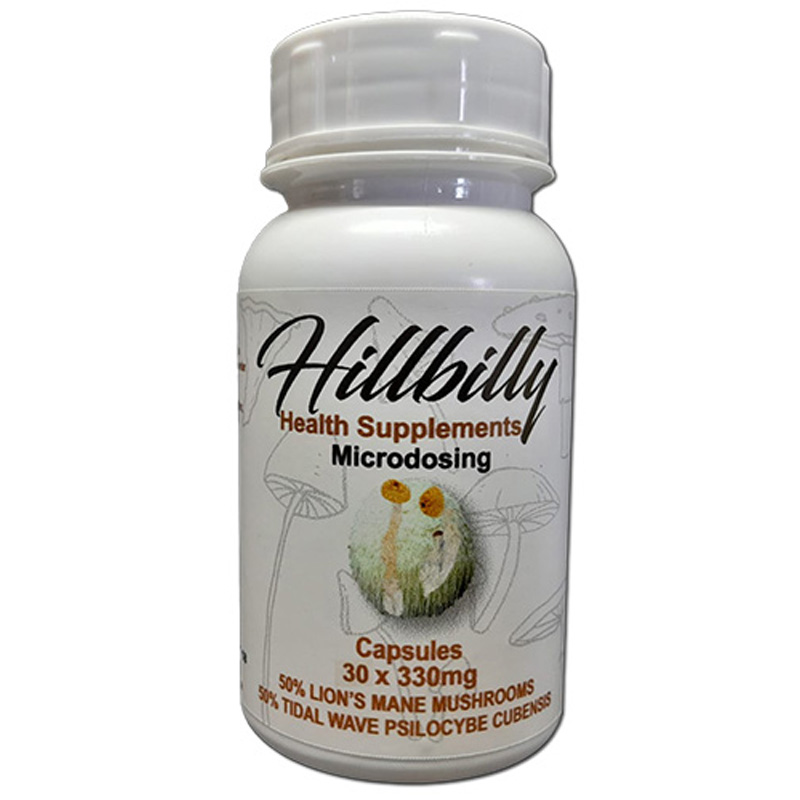 Hillbilly Microstack Psilocybin Microdosing Capsules (Tidal Wave + Lion's Mane) 330mg
