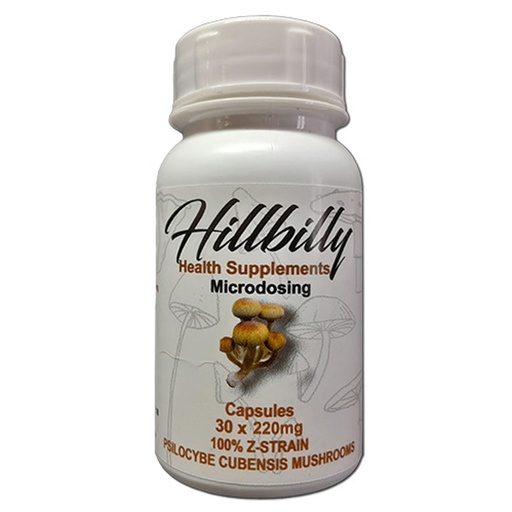 Hillbilly Psilocybin Microdosing Capsules (Z-Strain) 30's (220 mg)
